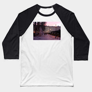 Royal Palace, Palace, Palacio Real, Plaza de Oriente, dusk, Madrid, Spain, Europe Baseball T-Shirt